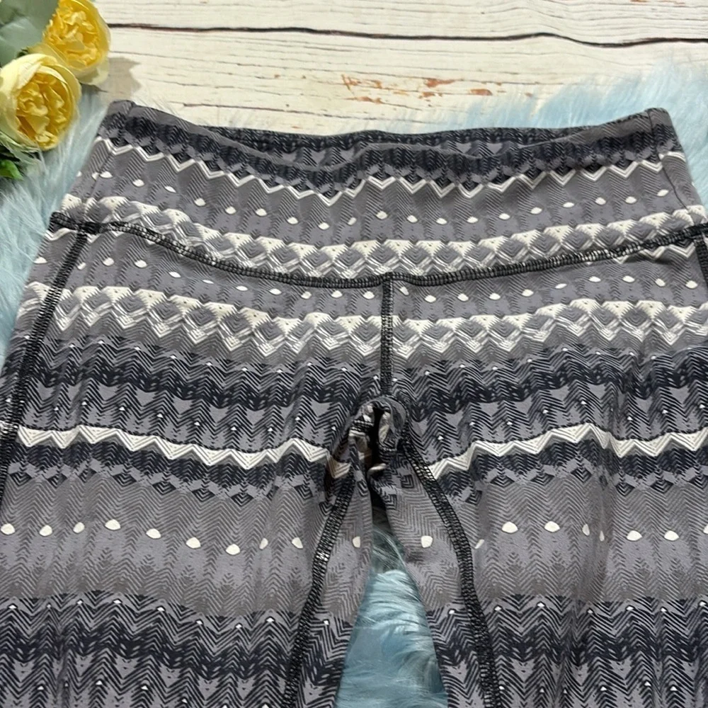 ALO YOGA Goddess Neutral Fair Isle Prism Leggings Low Rise Sz S